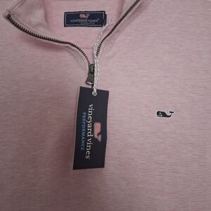 Vineyard Vines Performance Pink Quarter-Zip Pullover NWT